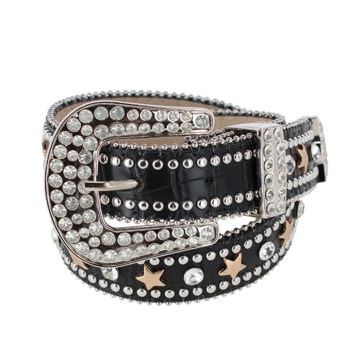 CTM Girl's Studded Star Western Style Belt - Picture 2 of 10