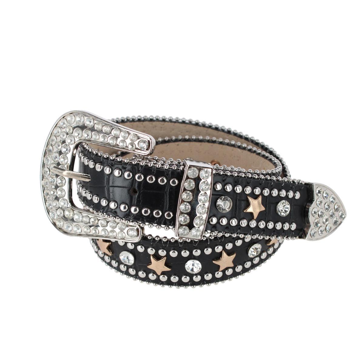 CTM Girl's Studded Star Western Style Belt - Picture 3 of 10
