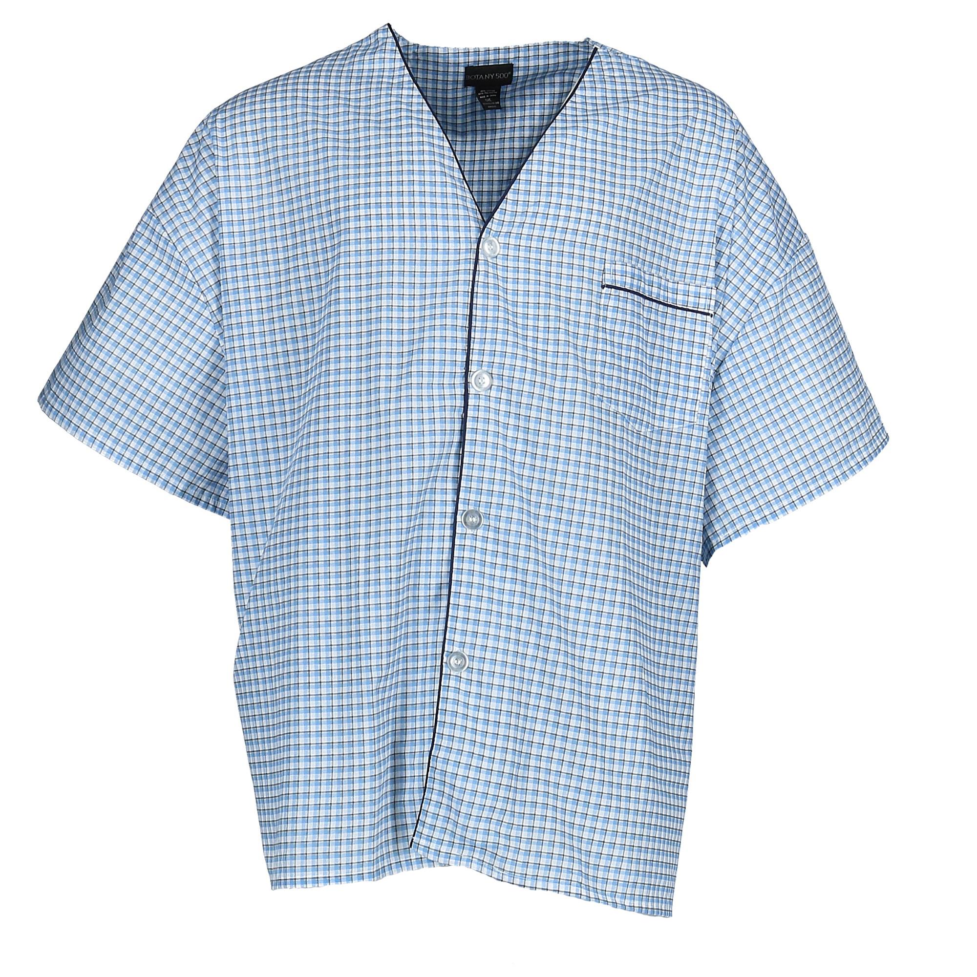 New Botany 500 Men's Big and Tall Short Sleeve Knee Length Pajama Set