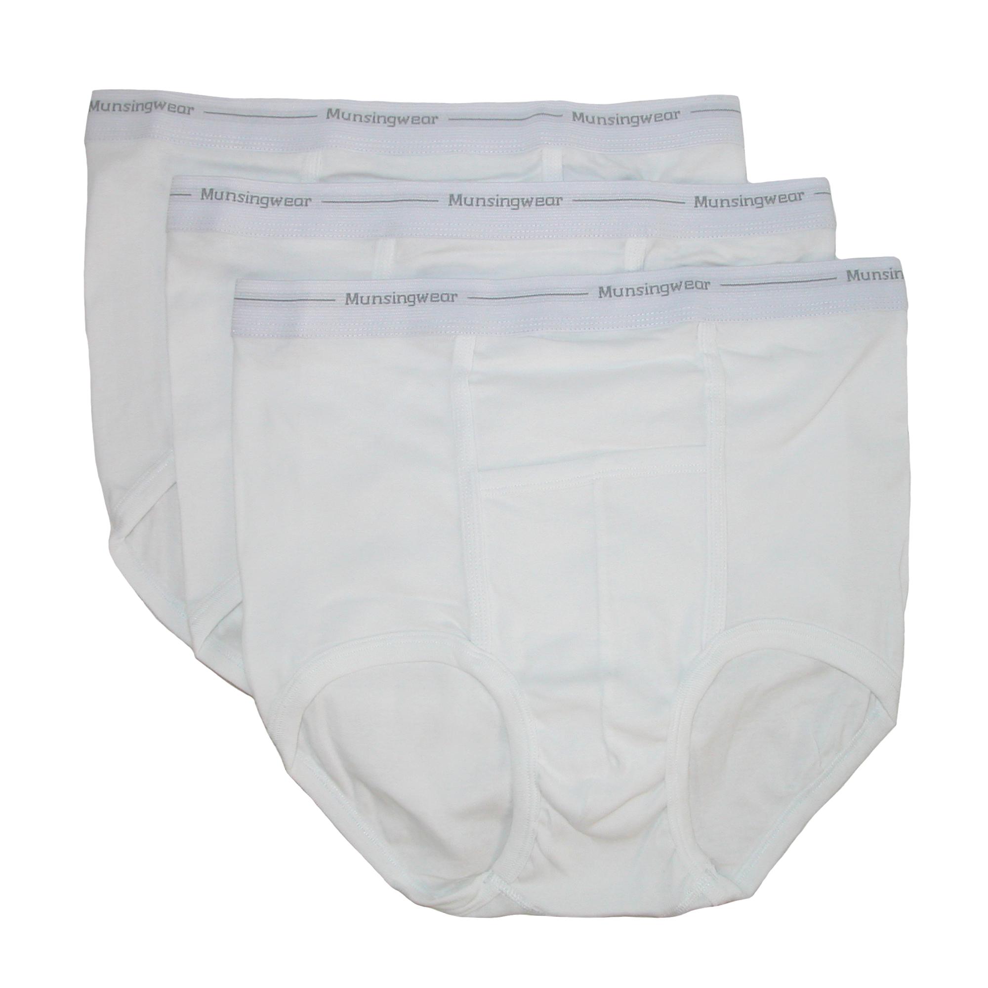 Munsingwear Men's Ribbed Knit Full-Rise Briefs (Pack of 3)