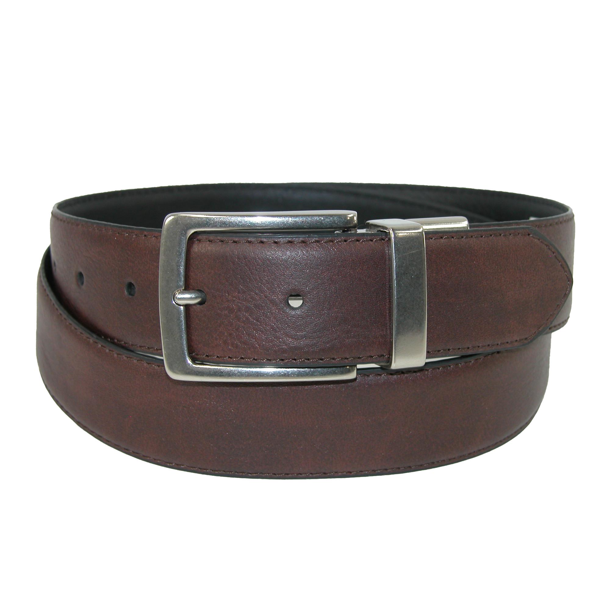 Levis Men's Leather Reversible Belt with Feathered Edge