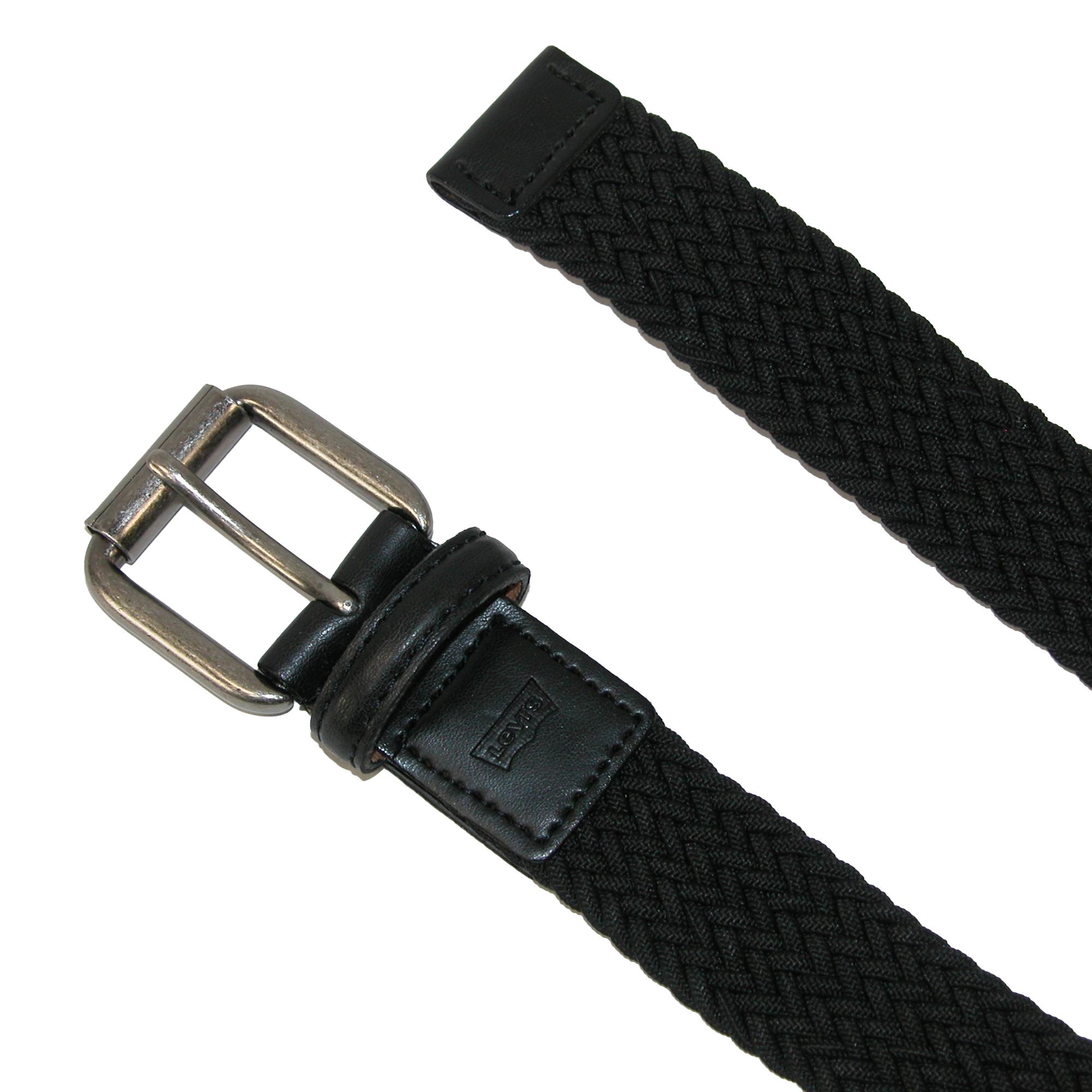 1.00 Boys Girls Stretch Elastic Weave Braided Belt 1/" leather Tabs New