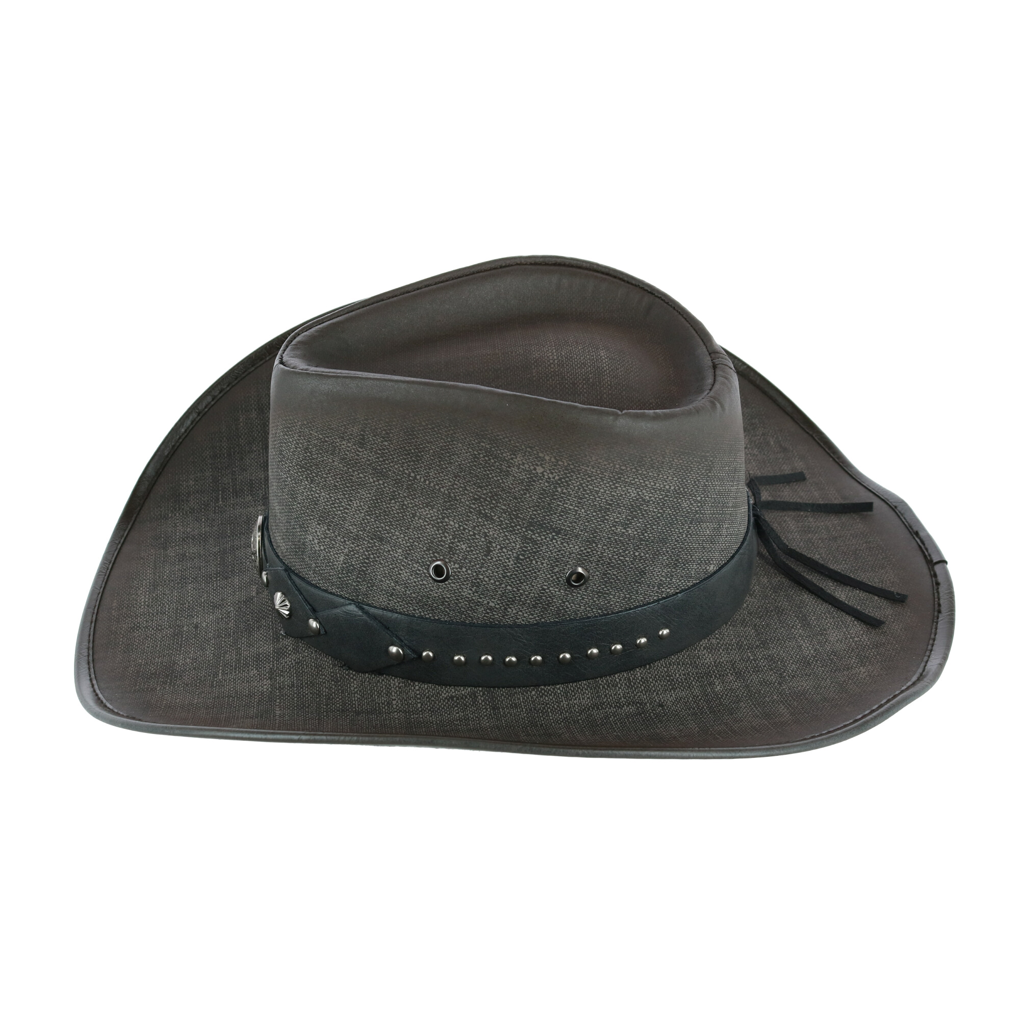 Kenny K Men's Grey UPF 50+ Western Hat with Vegan Leather Band - Picture 5 of 6