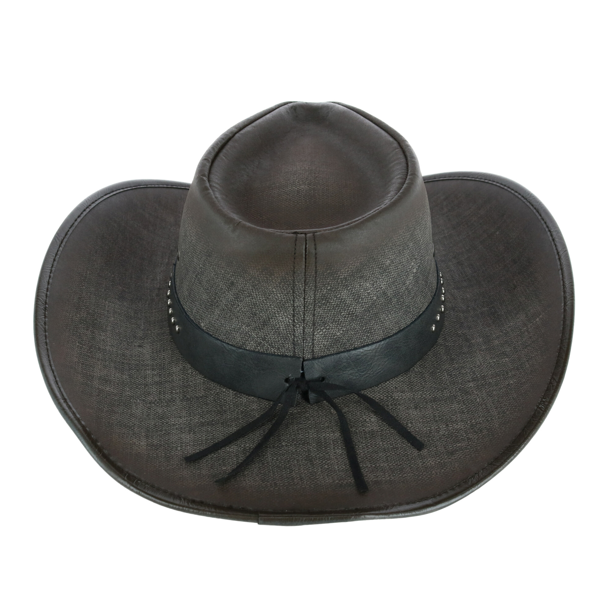 Kenny K Men's Grey UPF 50+ Western Hat with Vegan Leather Band - Picture 6 of 6