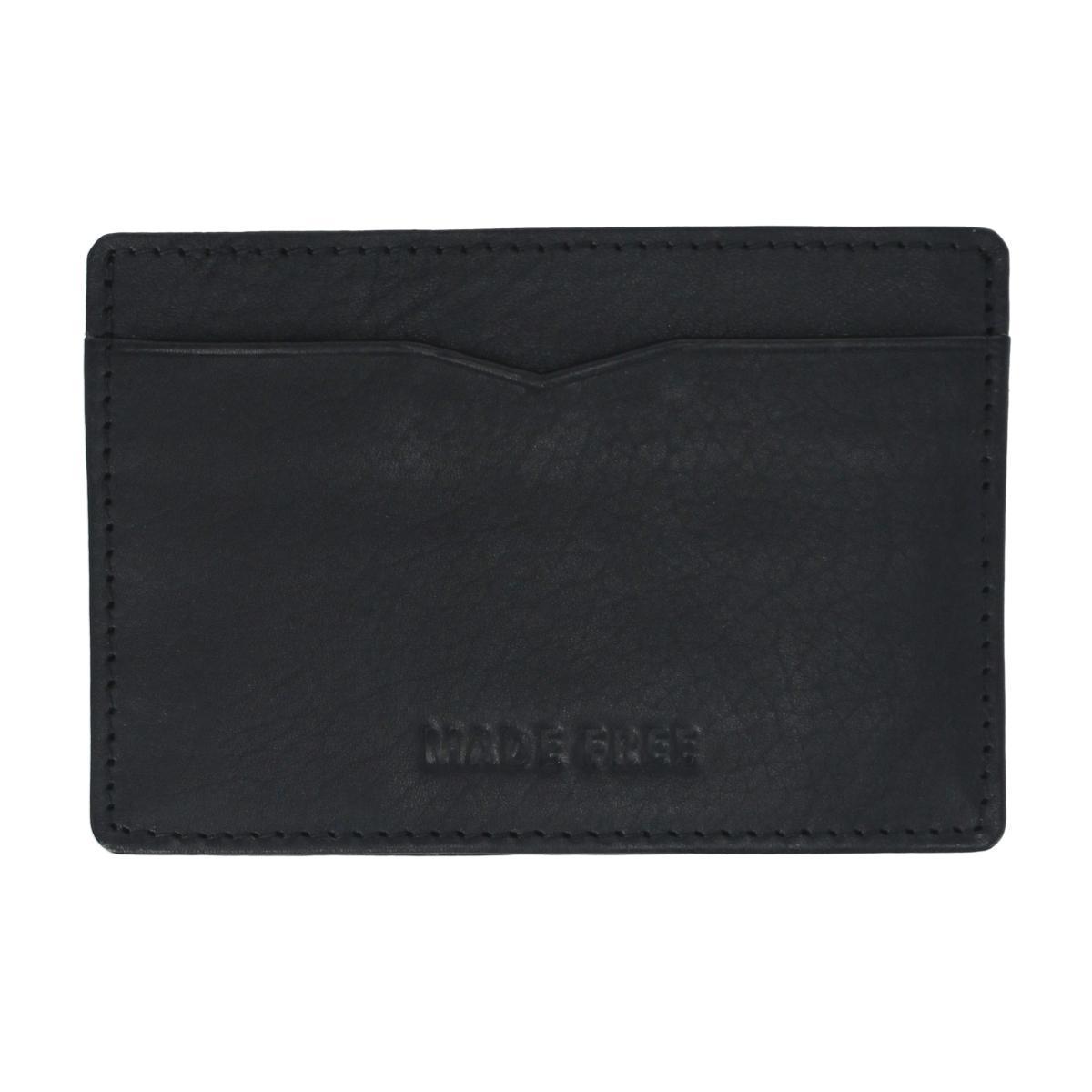 Made Free Leather Card Wallet - Black one size