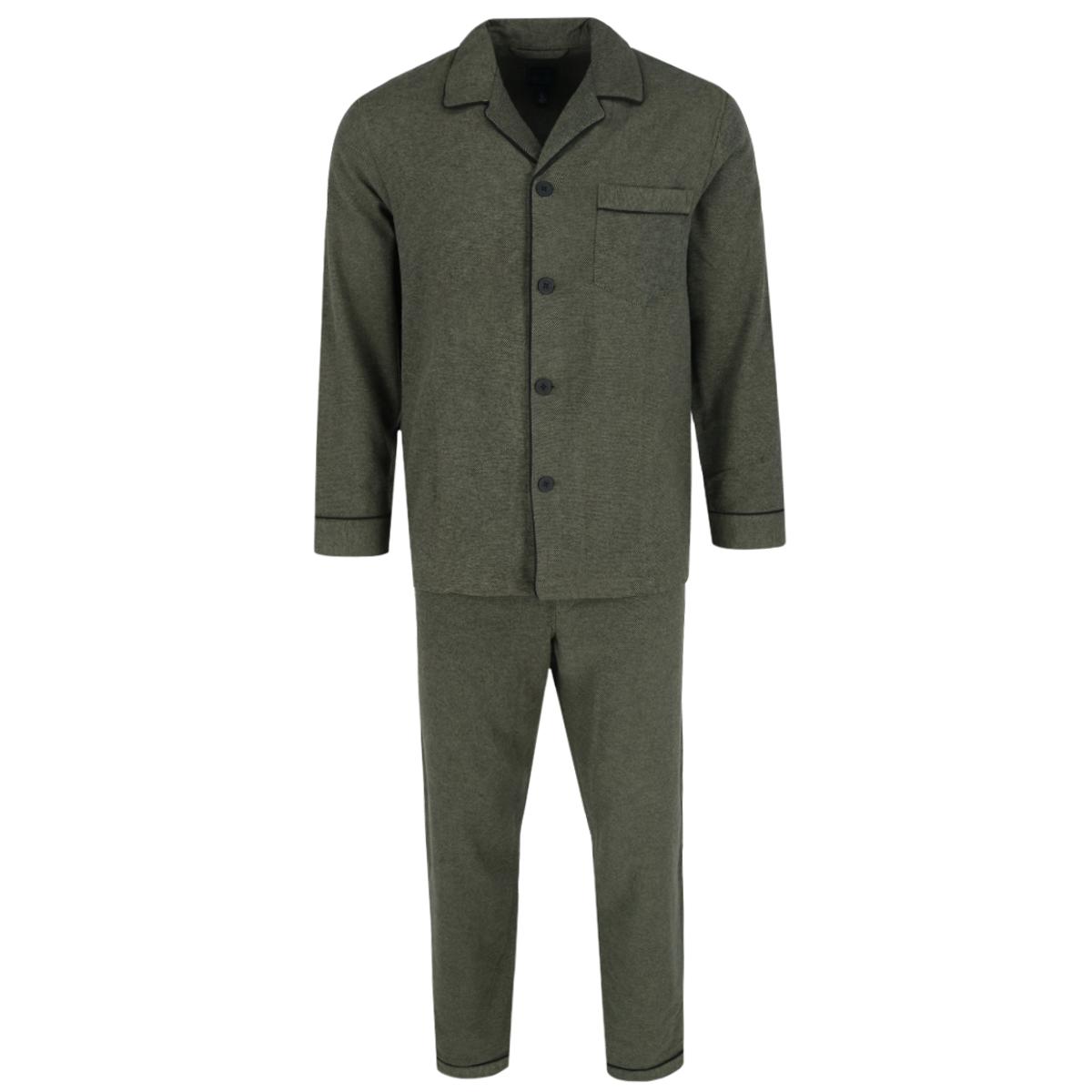 Majestic International Men's Notch Collar Long Sleeve Button Down