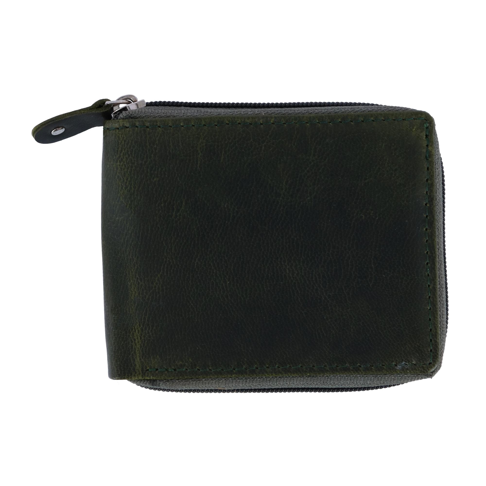 CTM Men's RFID Zip Around Wallet