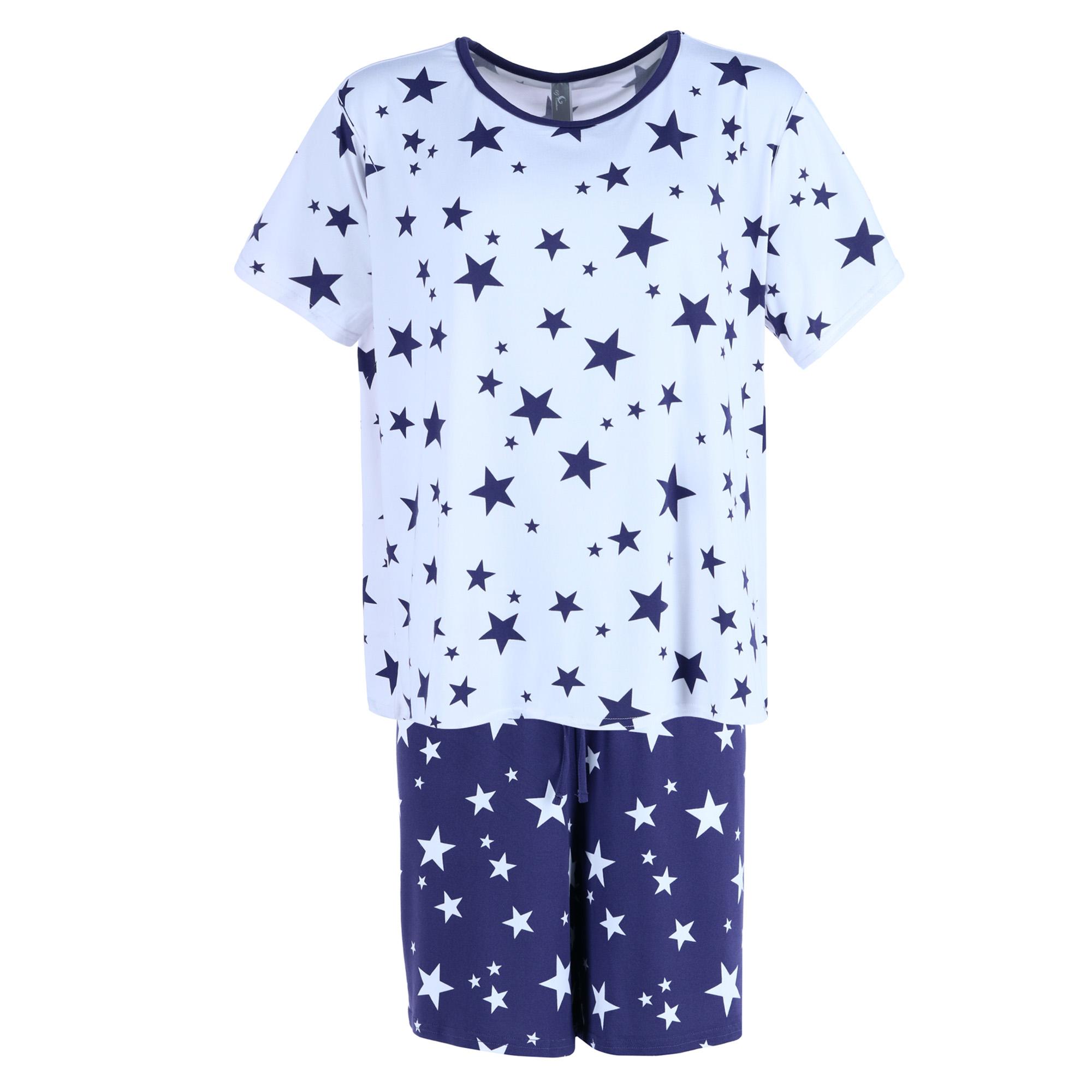 PJ Couture Women's Plus Print Short Pajama Set