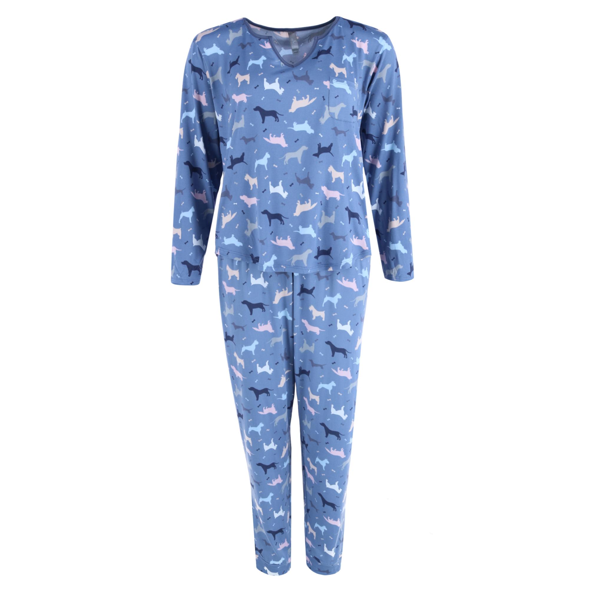 PJ Couture Women's Dog Print Pajama Jogger Set