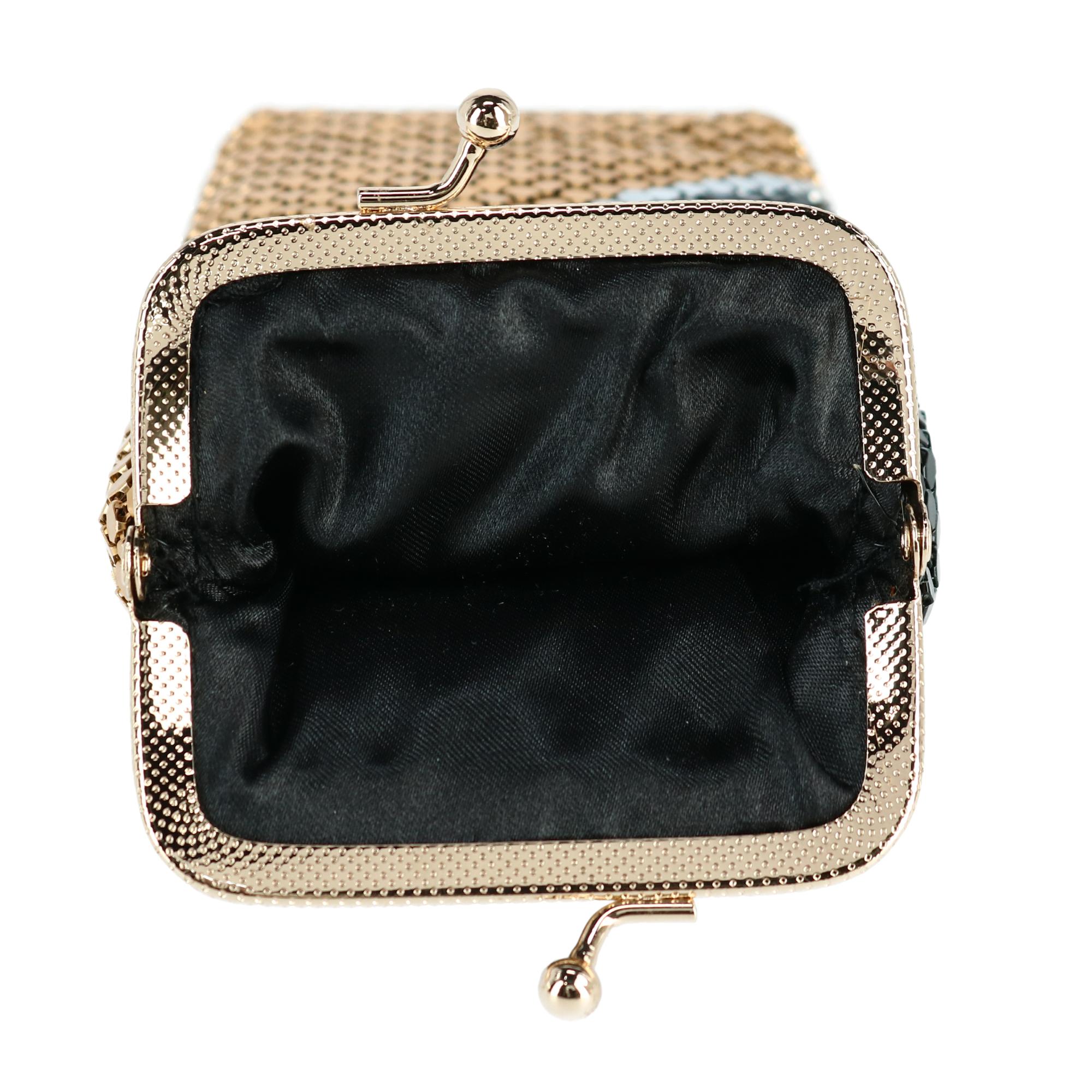 CTM Women's Mesh Pattern Cigarette Case with Lighter Pocket & Kiss Lock Closure