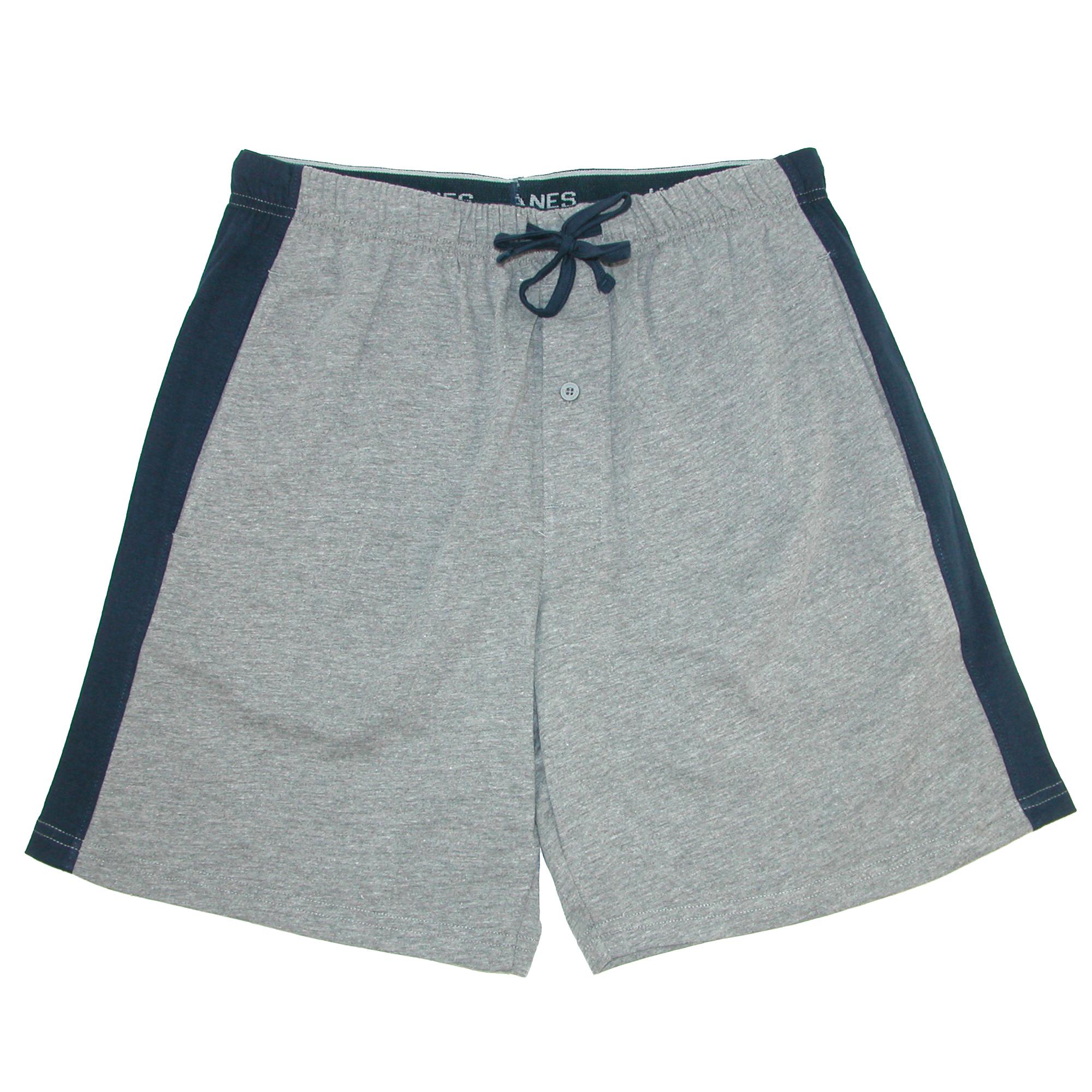 Hanes Men's Knit Pajama Sleep Short with Side Stripe