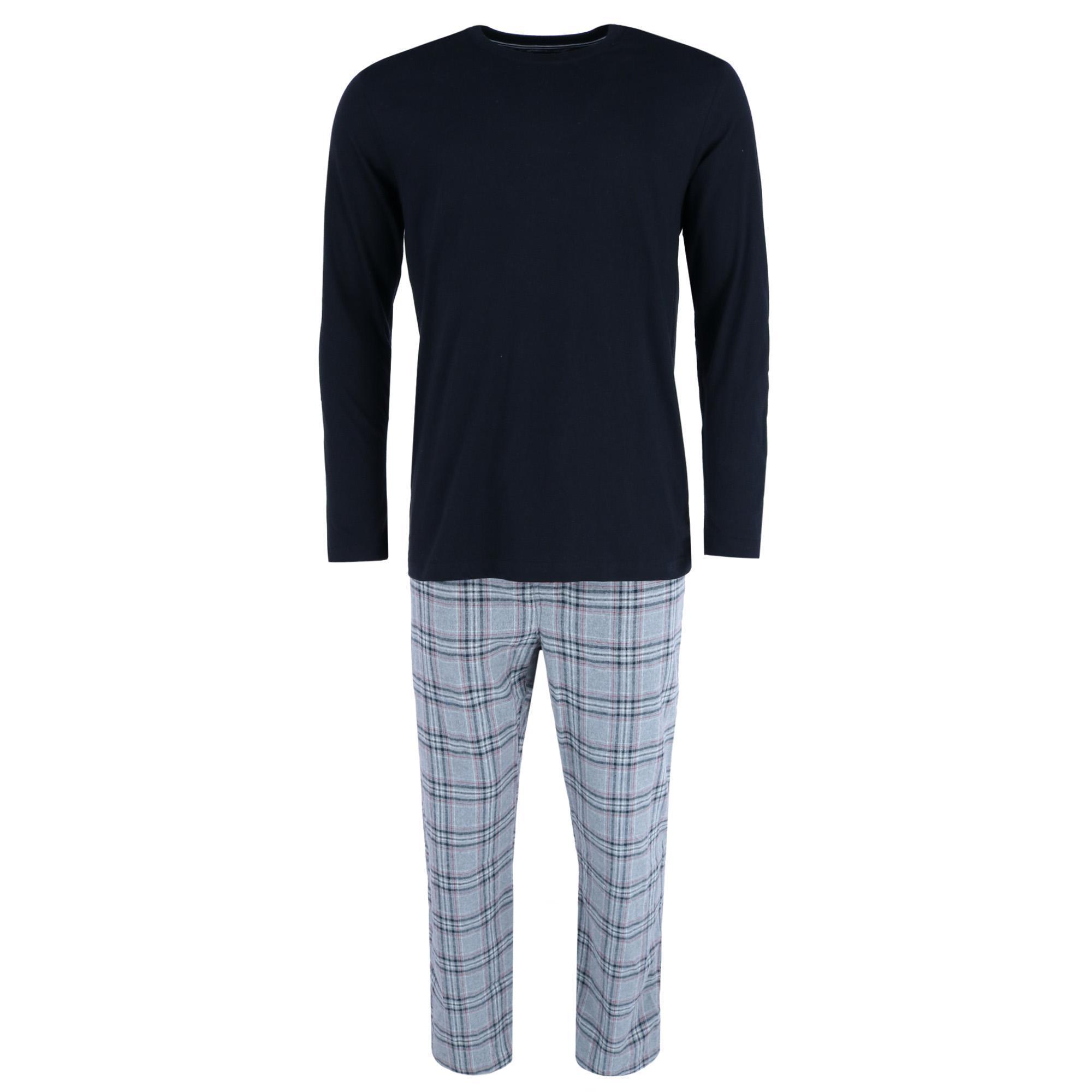 Hanes Mens Big & Tall Cotton Long Sleeve Shirt and Flannel Pajama