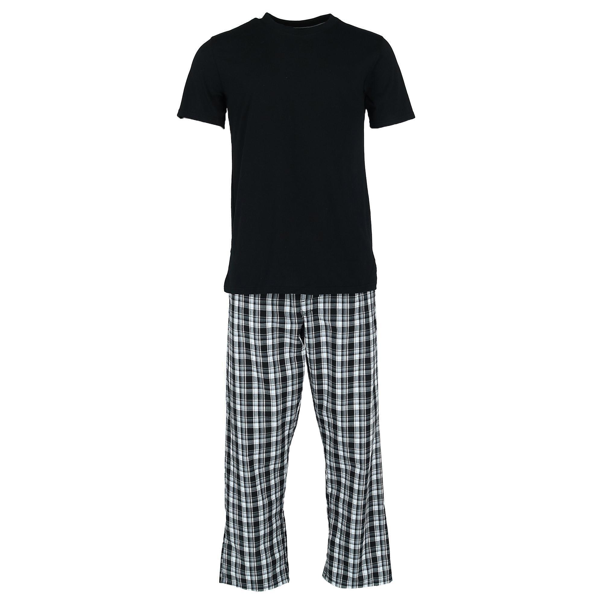 Hanes Men's Tee and Woven Sleep Pant Pajama Set