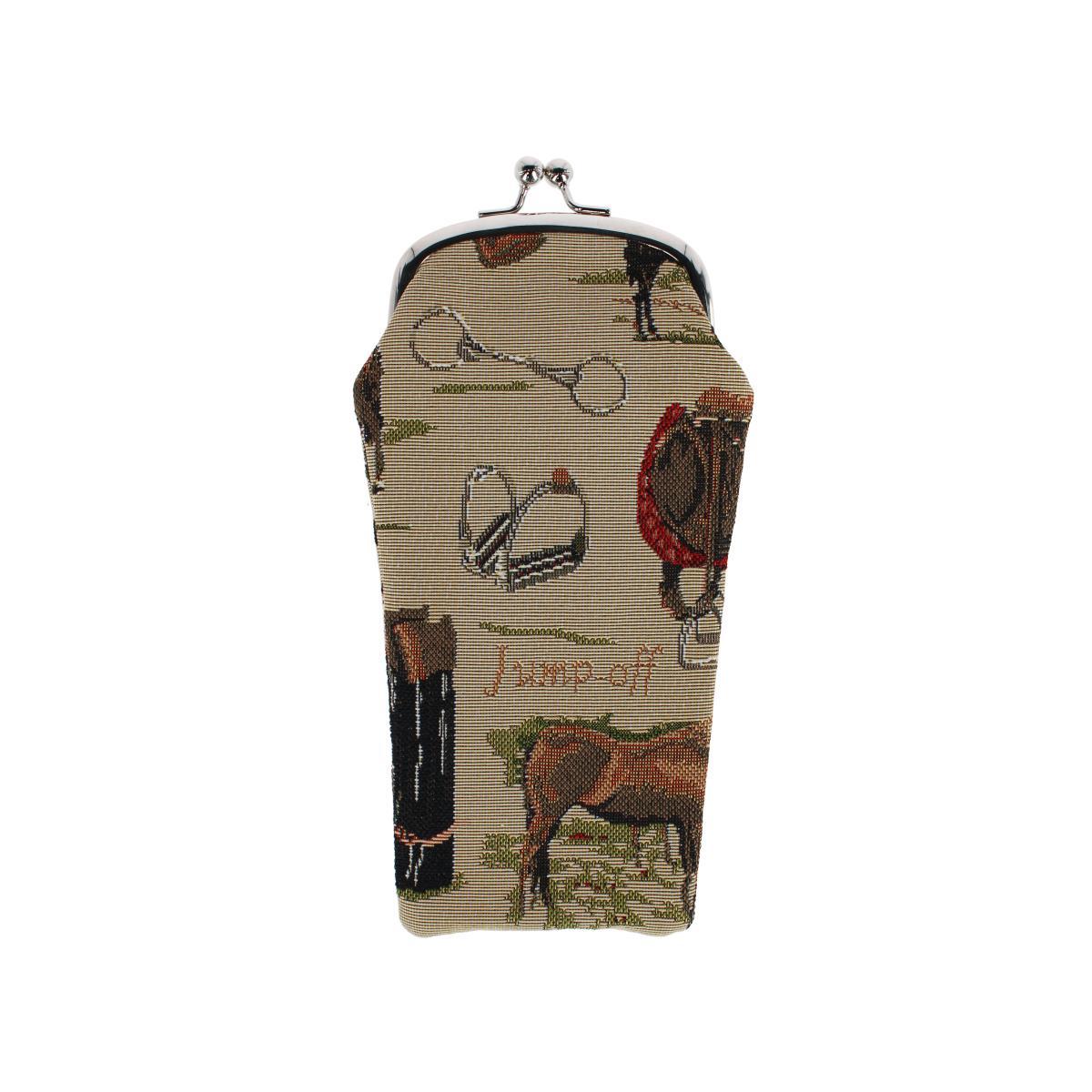 CTM Womens Horse Print Tapestry Glasses Case - 14$