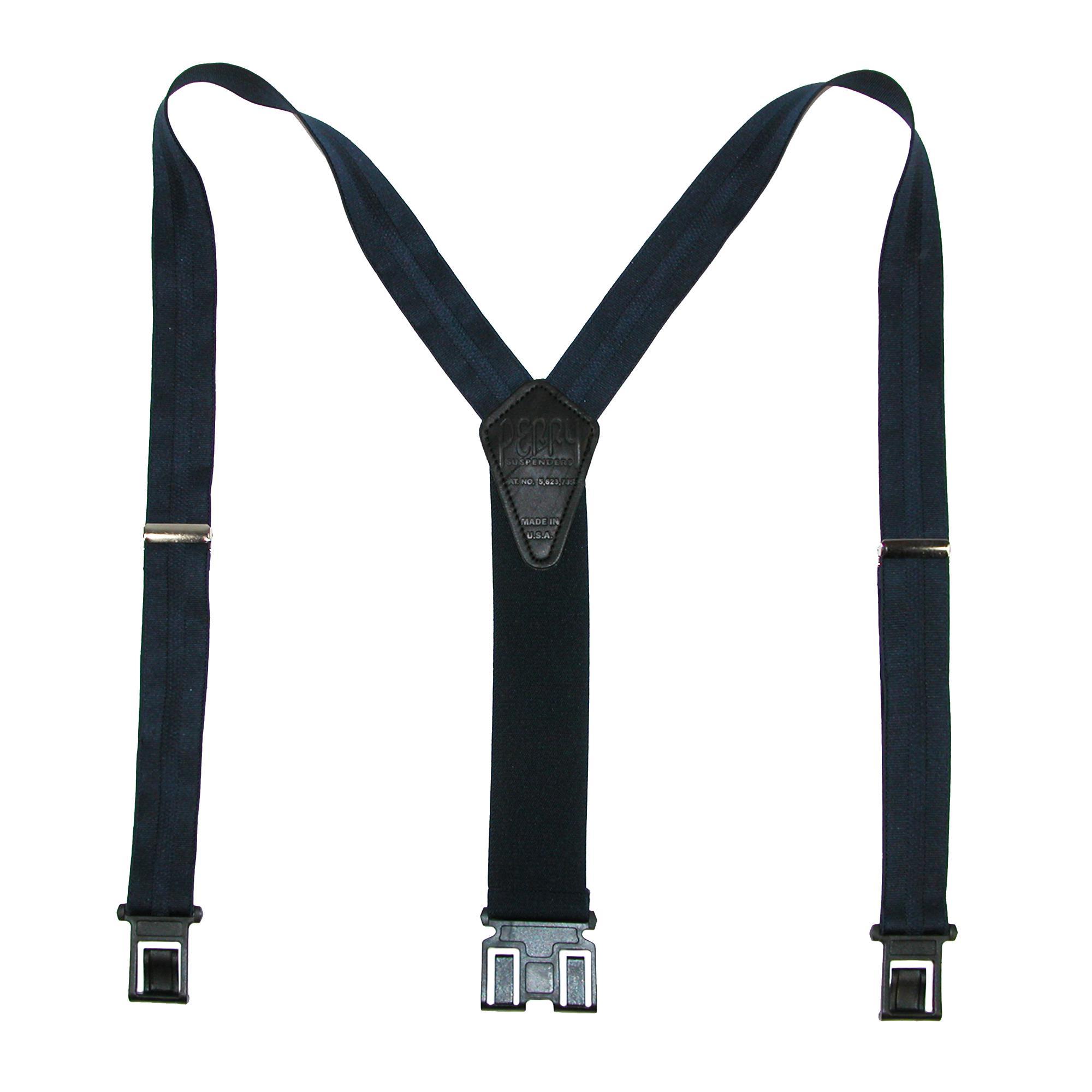 Perry Suspenders Men's Elastic Hook End Striped Dress Suspenders