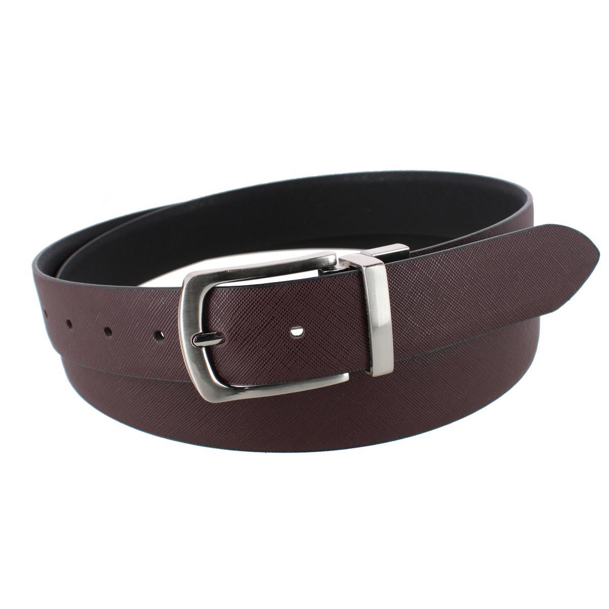Stone Mountain Men's Big & Tall Reversible Saffiano Leather Belt