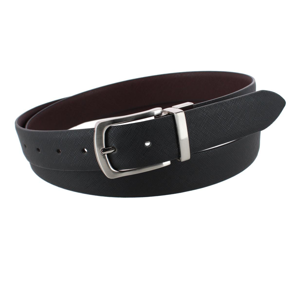Stone Mountain Men's Big & Tall Reversible Saffiano Leather Belt