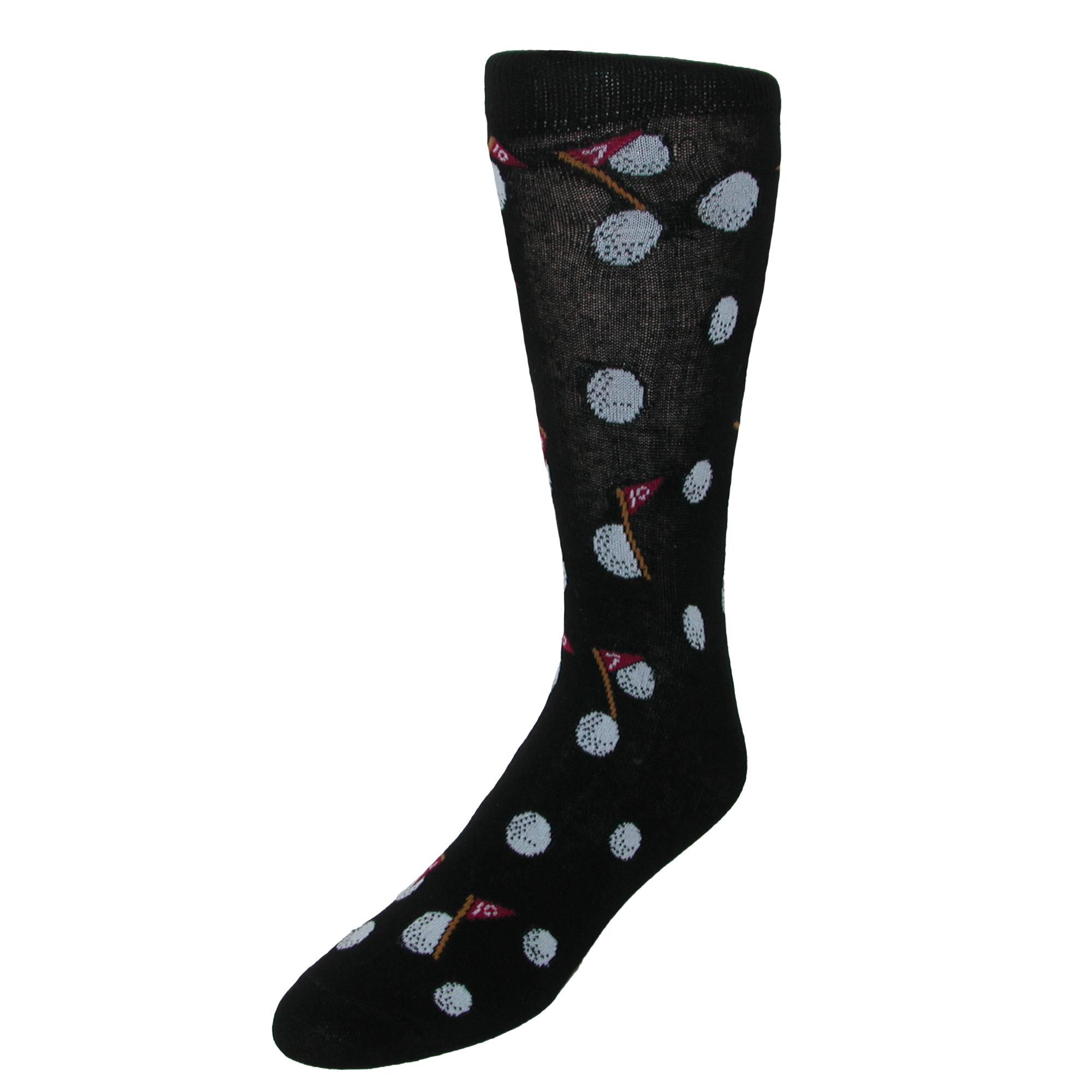 Parquet Men's Novelty Golf Pattern Dress Socks