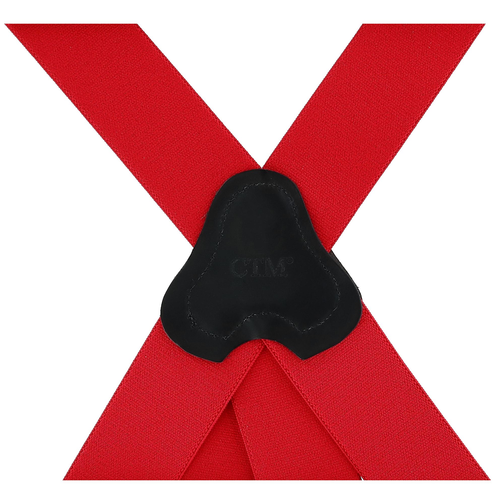 CTM Men's Elastic Button-End 2 Inch Fireman Suspenders