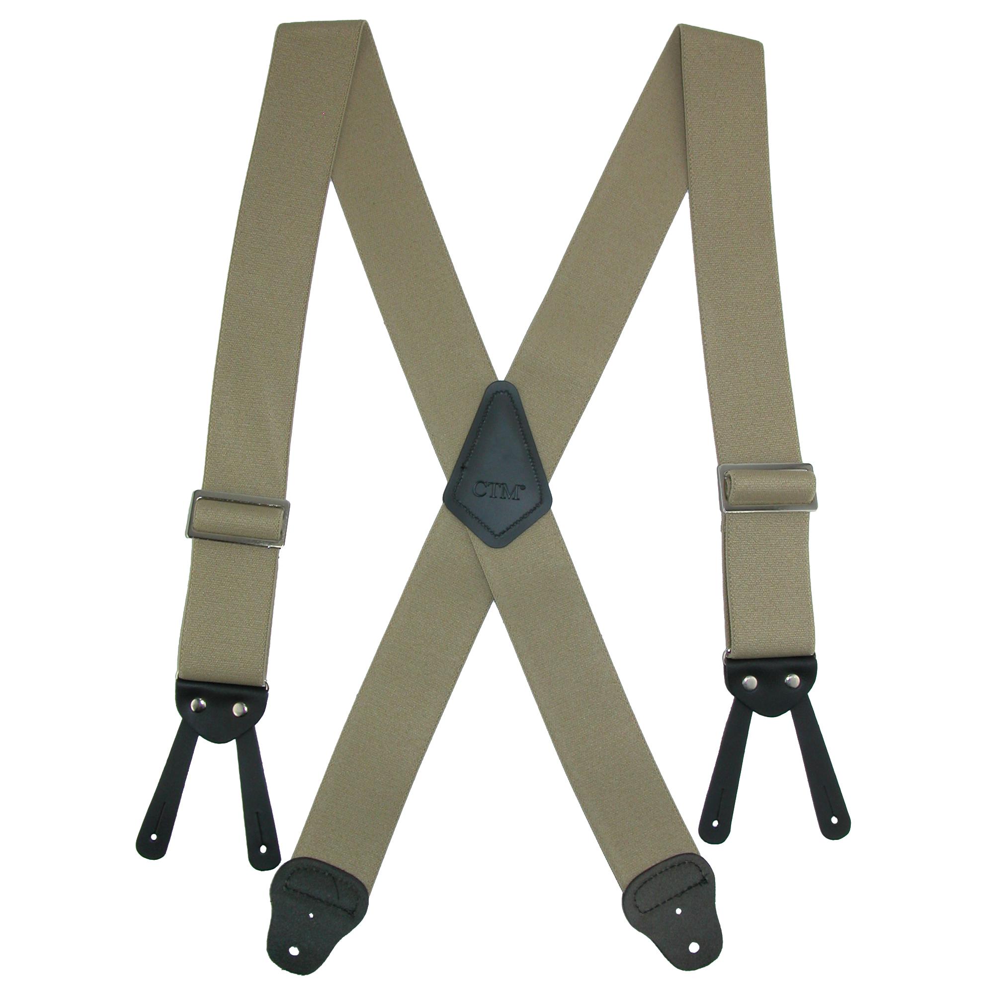 CTM Men's Elastic Basic Work Suspender