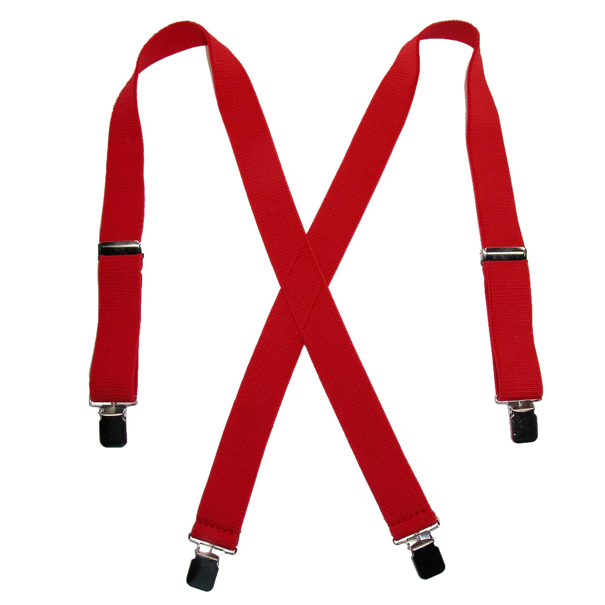 CTM Men’s Terry Casual Elastic Clip-End 1 1/2 Inch Suspenders