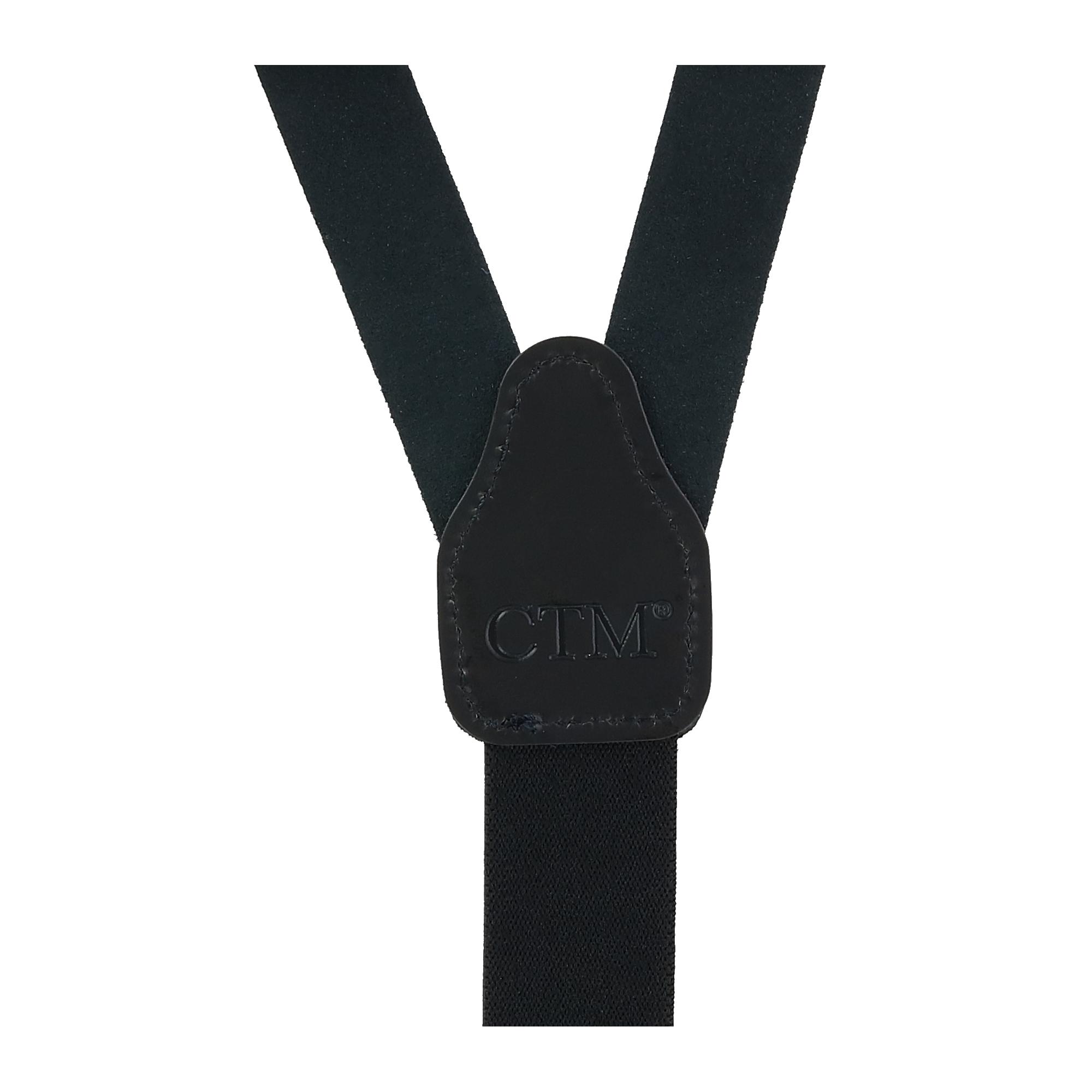 CTM Kids Smooth Leather .75 Inch Wide Clip-End Suspenders