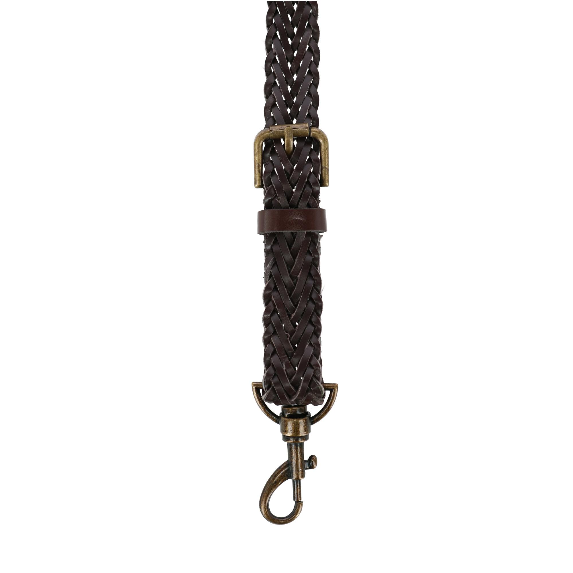 New CTM Men/'s Coated Leather Buckle Strap Suspenders with Metal Swivel Hook Ends
