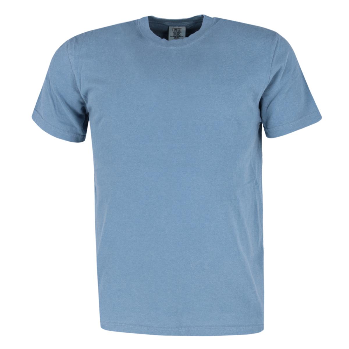 Comfort Colors Men's Washed Dyed Short Sleeve T-Shirt - Blue Jean