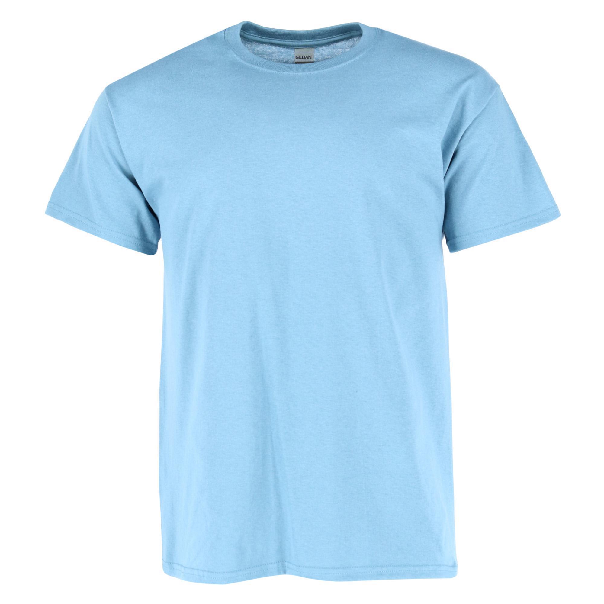 Gildan Men's Crew Neck Cotton T Shirt - Stone Blue Medium