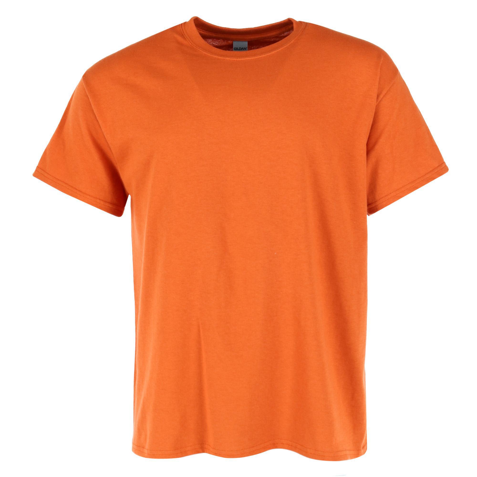 Gildan Men's Crew Neck Cotton T Shirt - Texas Orange Medium