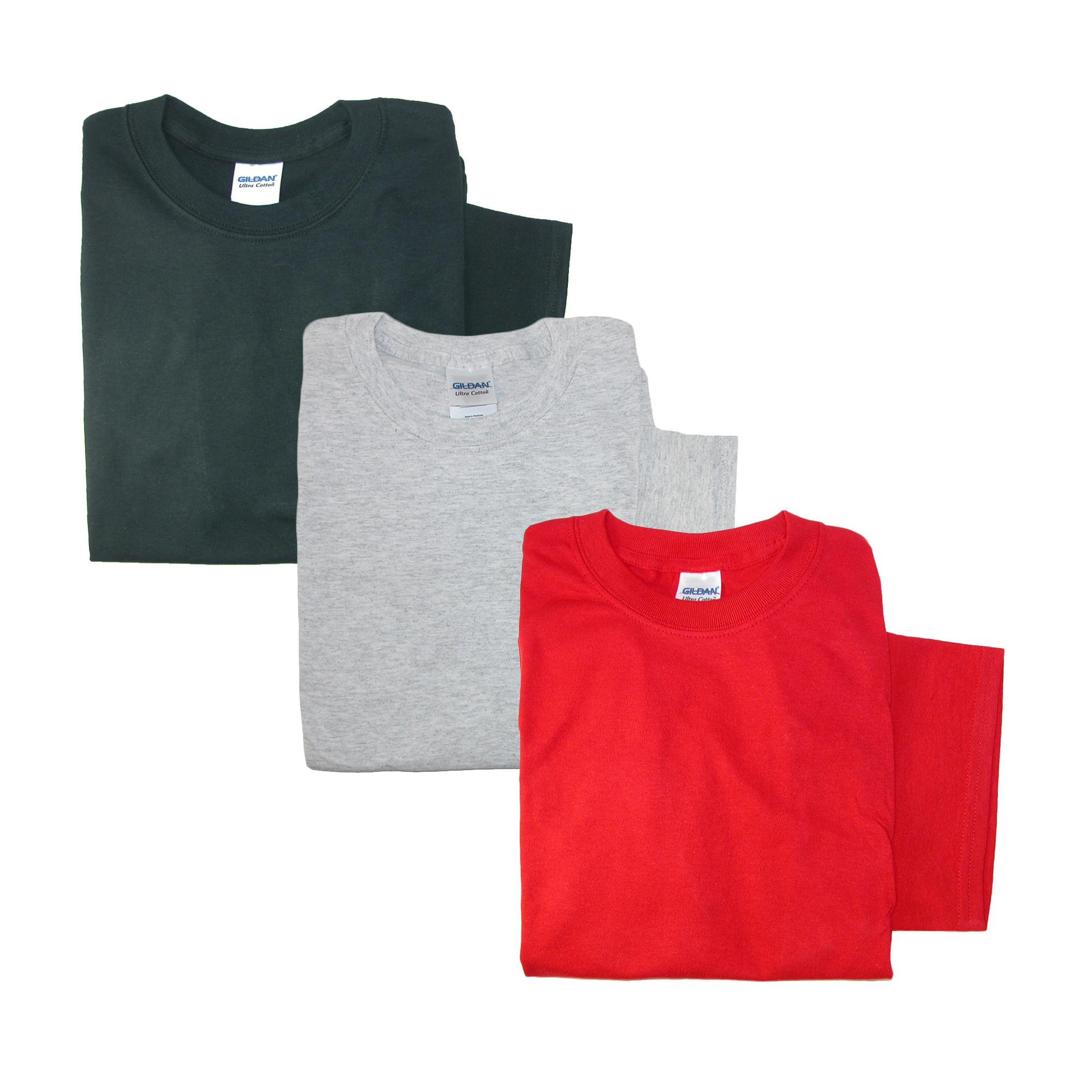 Gildan Men's Crew Neck Cotton T Shirt (Pack of 3)