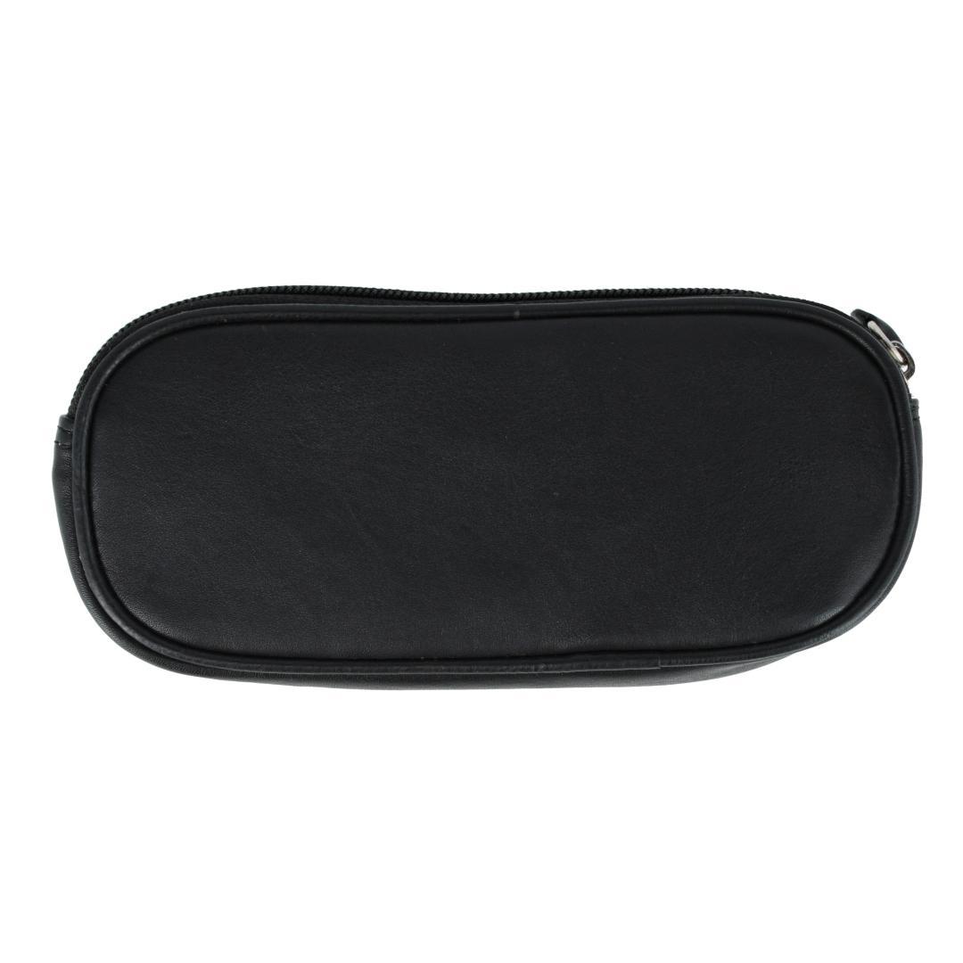 CTM Napa Leather Zip Around Double Eyeglass Case Holder - Black one 16$