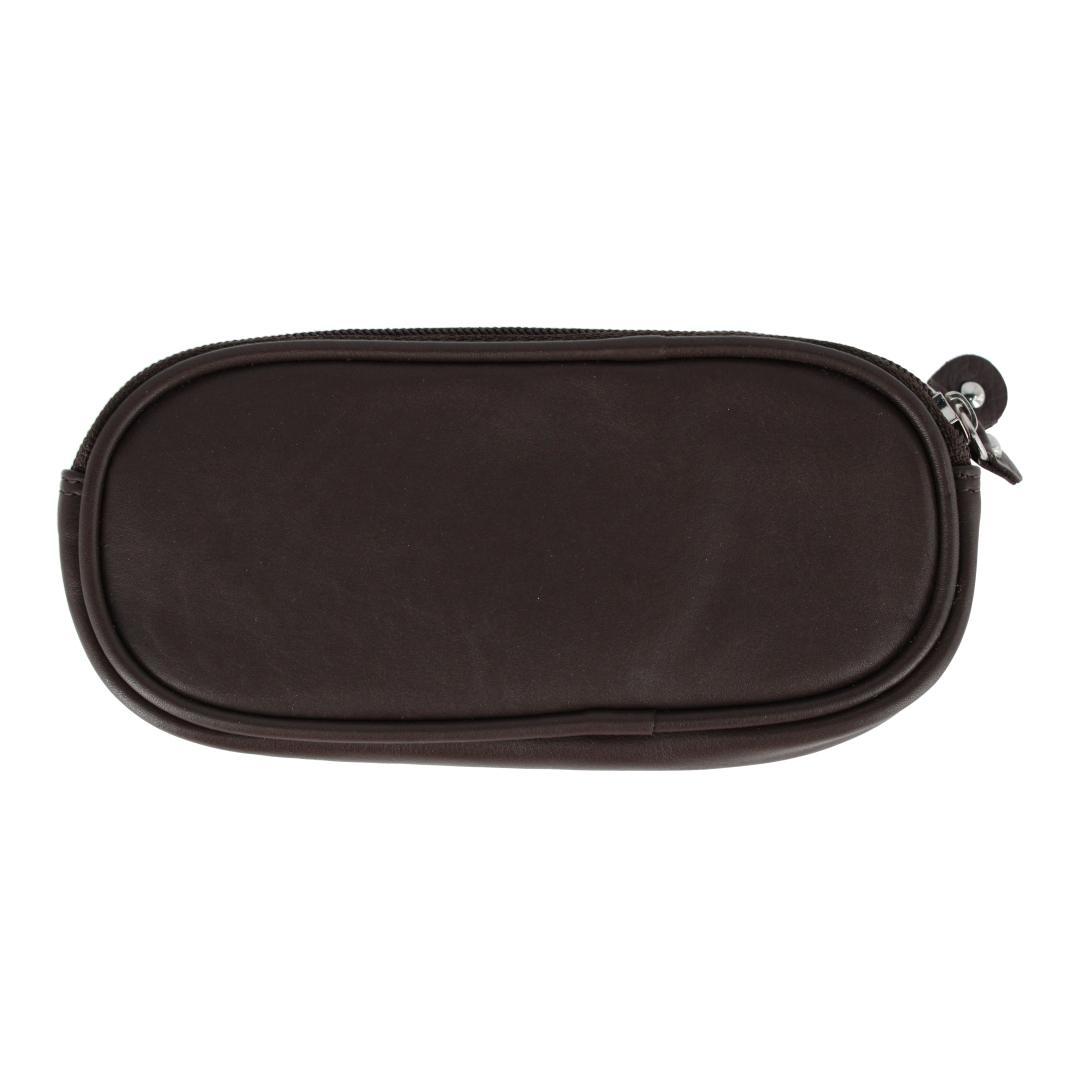 CTM Napa Leather Zip Around Double Eyeglass Case Holder - Brown one 16$