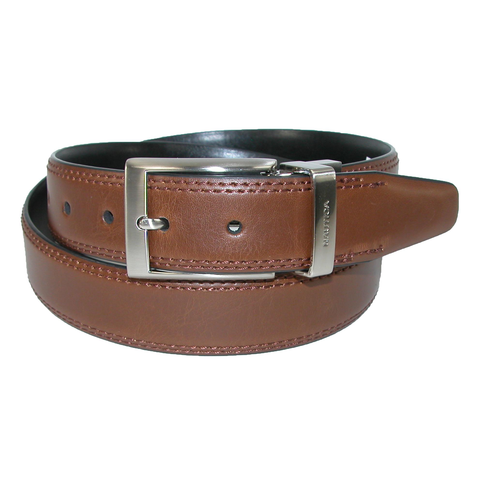 Nautica Men's Reversible Double Stitch Belt