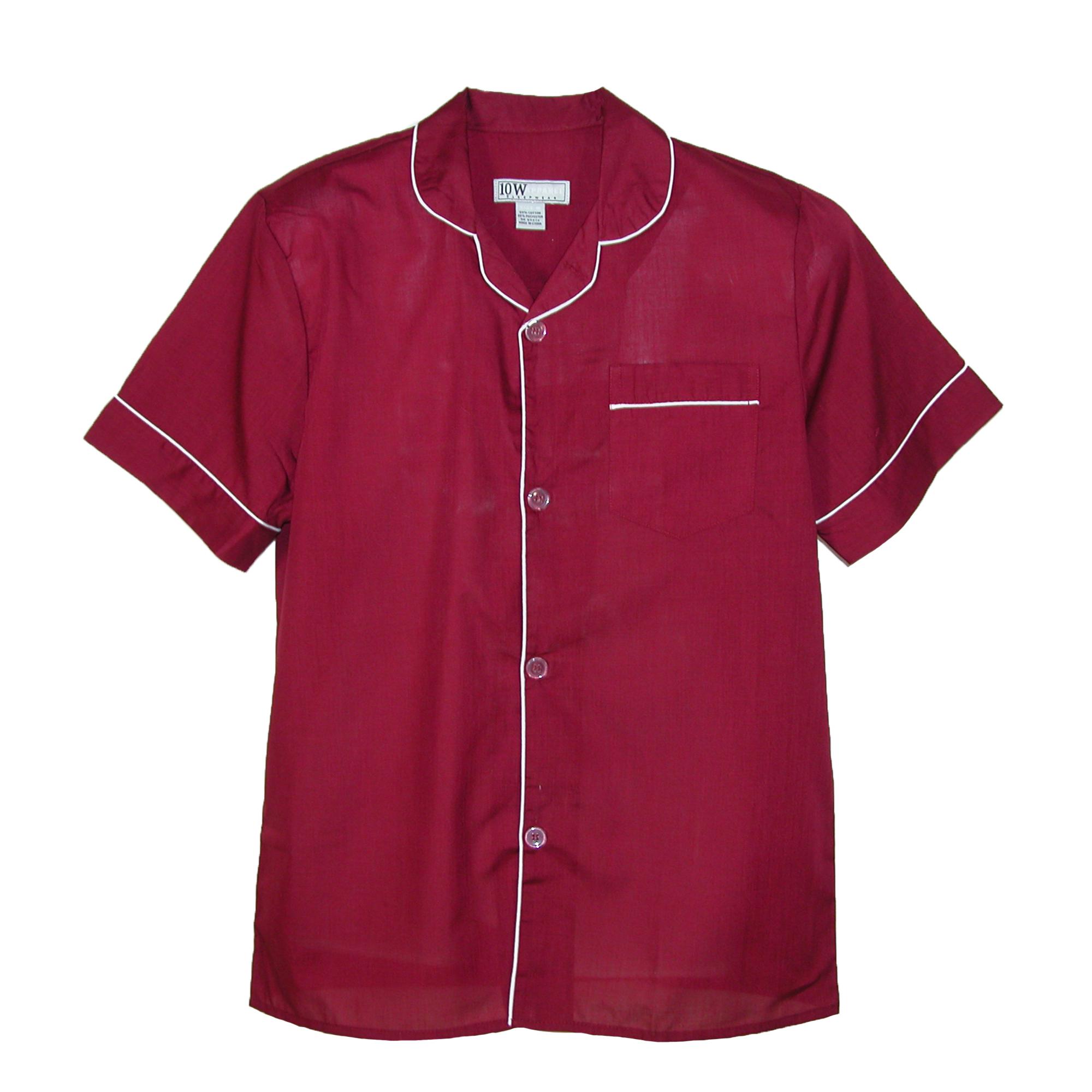 Ten West Apparel Men's Short Sleeve Long Leg Solid Pajama Set - Picture 8 of 10