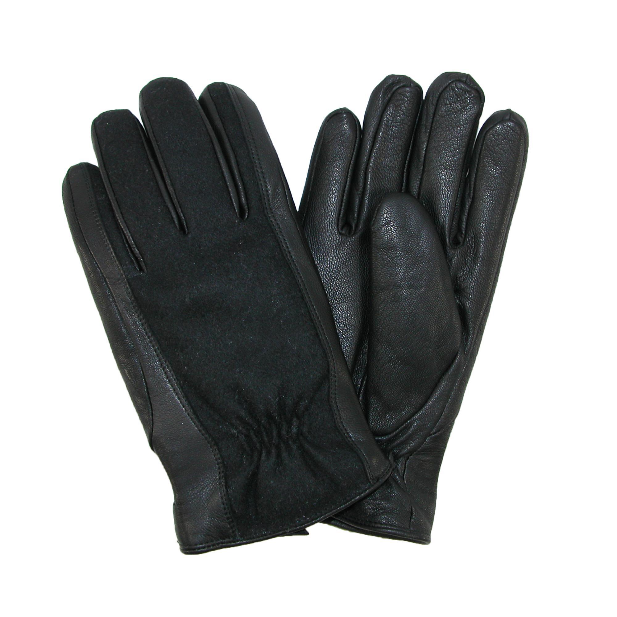 Isotoner Men's Wool and Leather Gloves