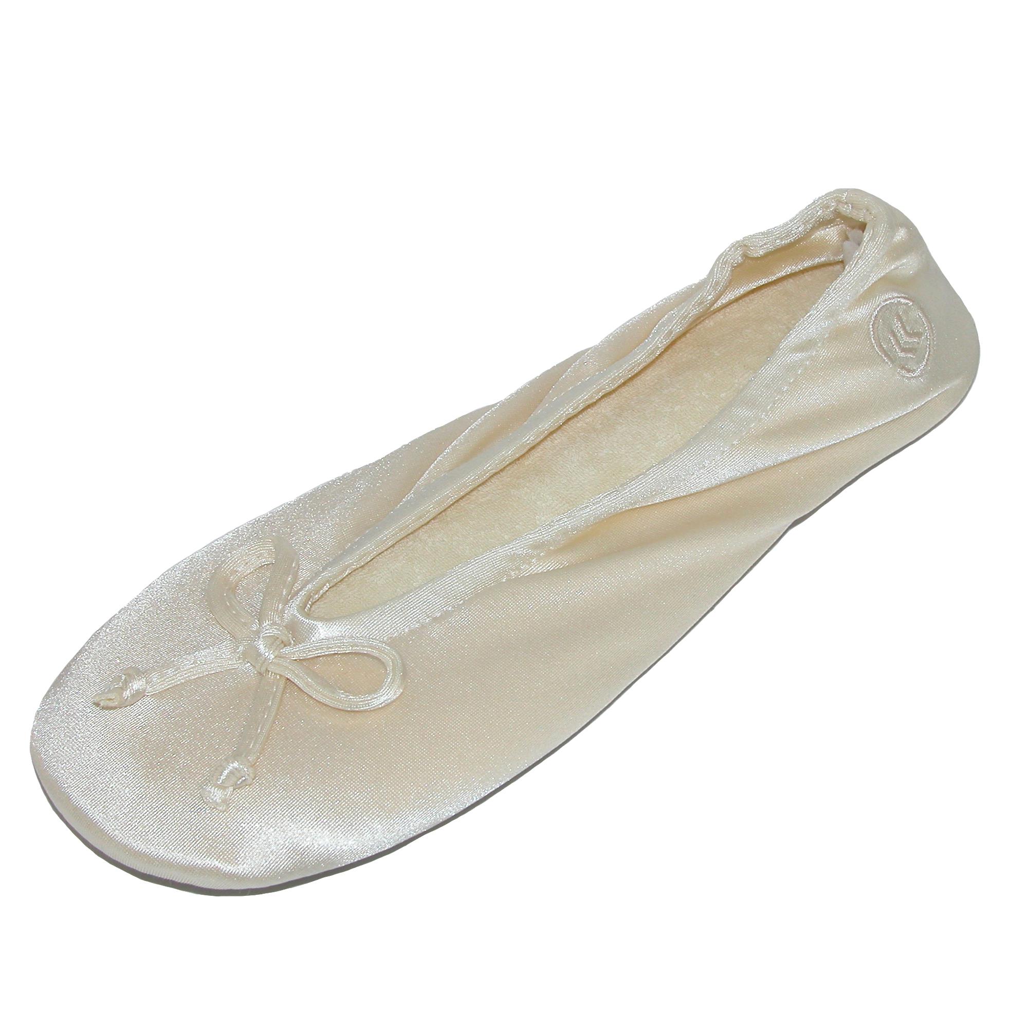 New Isotoner Women's Satin Classic Ballerina Slippers (Pack of 2) - Picture 10 of 11