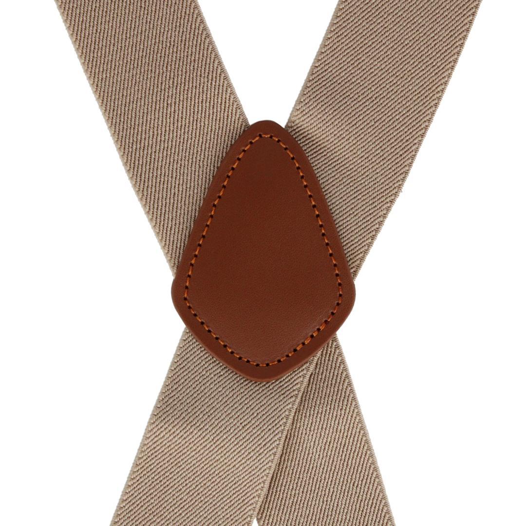 CTM Men's Elastic X-Back Brass Swivel Hook Suspenders