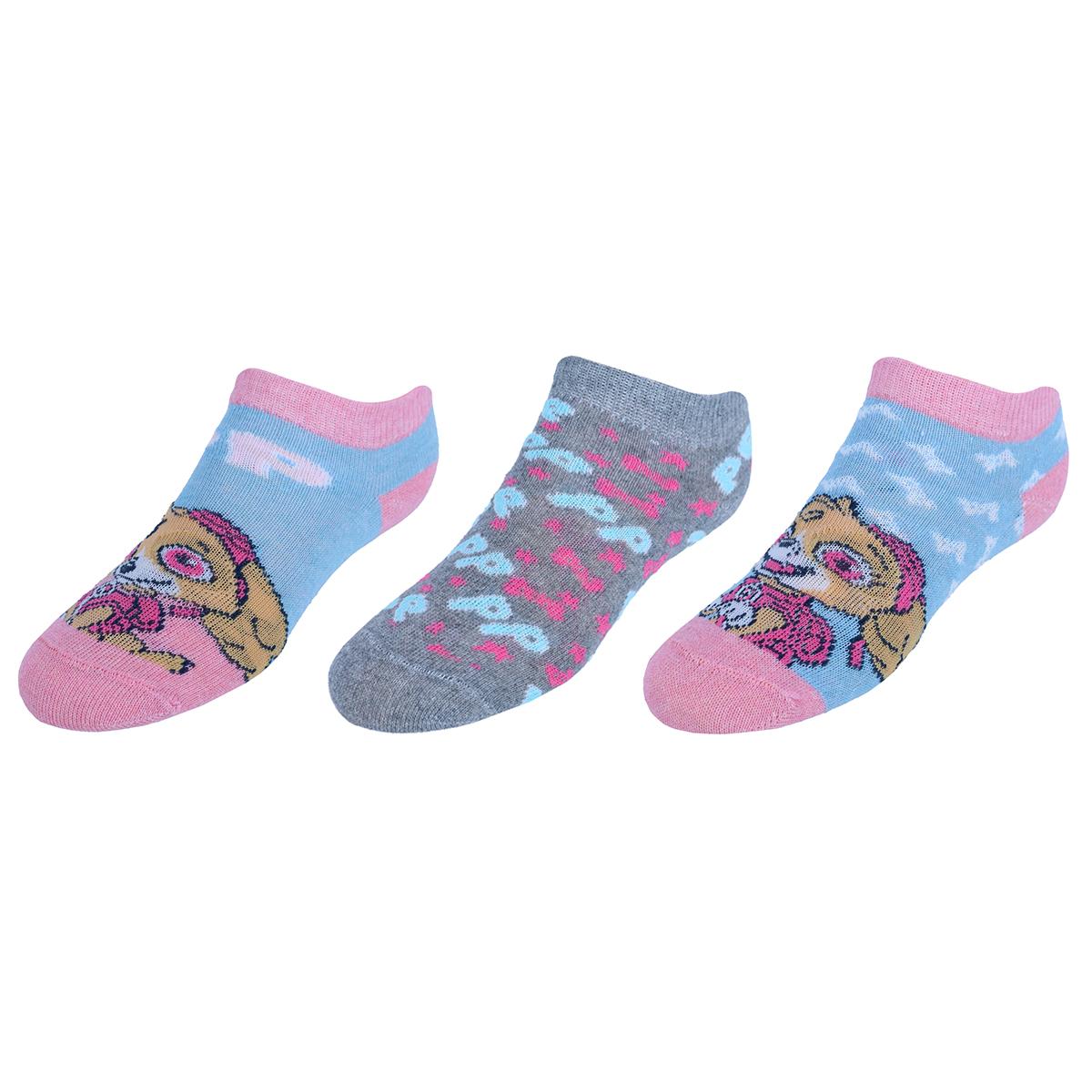 Textiel Trade Kid's Nickeloden's Paw Patrol Skye Rules Sneaker Socks (Pack of 3) - Picture 2 of 9