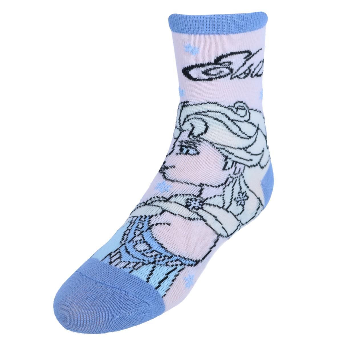 Textiel Trade Girl's Frozen Themed Novelty Crew Socks (Pack of 3) - Picture 4 of 13