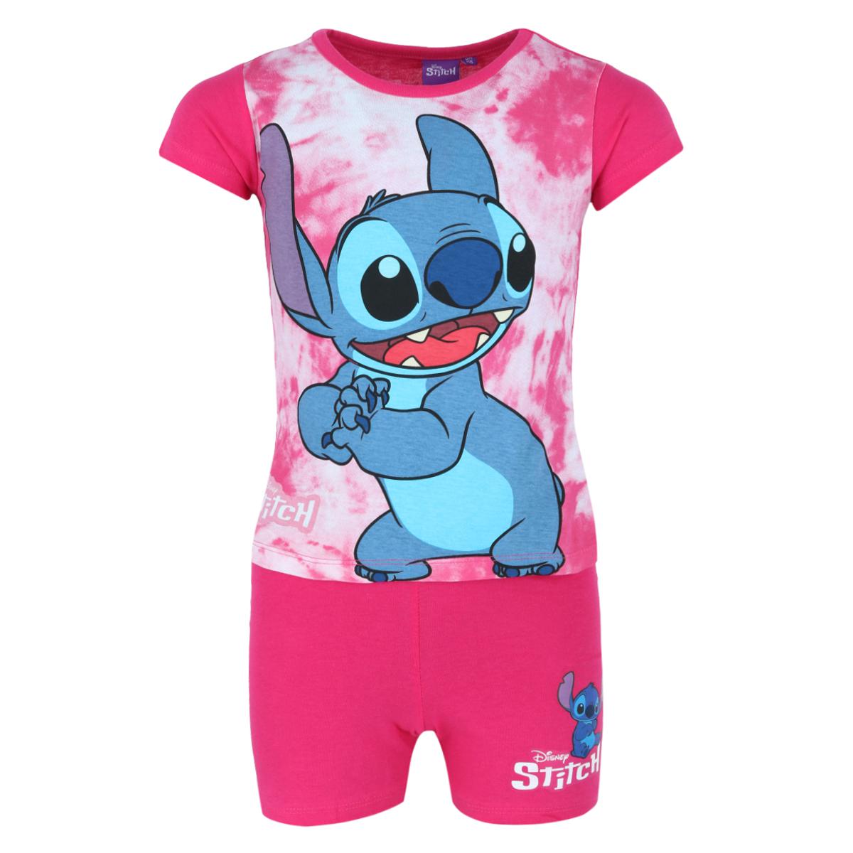 Textiel Trade Girl's Disney Lilo Stich Tee and Shorts Pajama Set