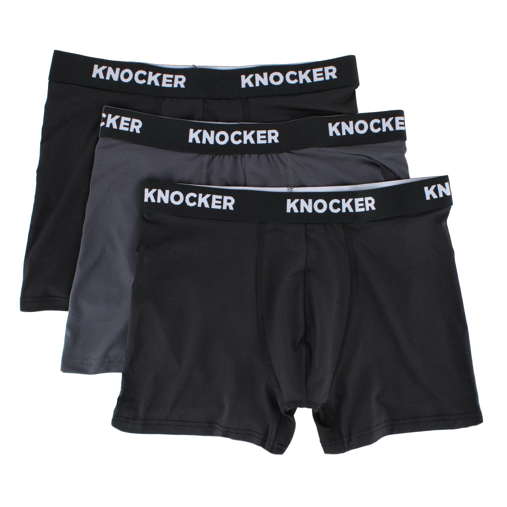 Knocker Men’s Performance Boxer Briefs (3 Pack)