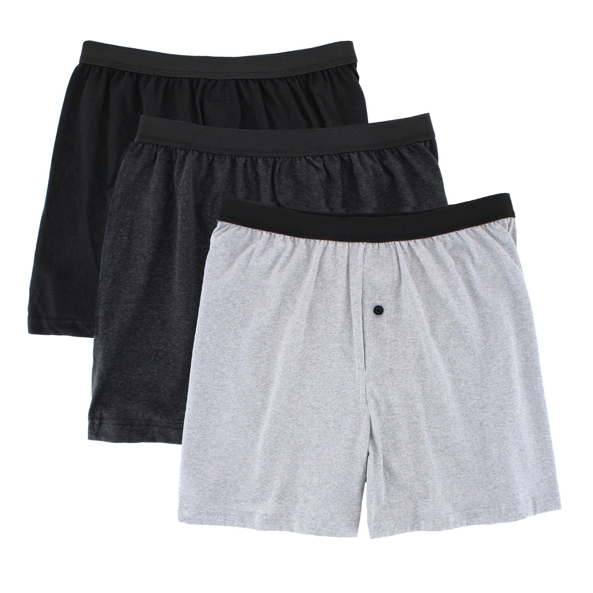 Knocker Men’s Cotton Knit Boxers (3 Pack)