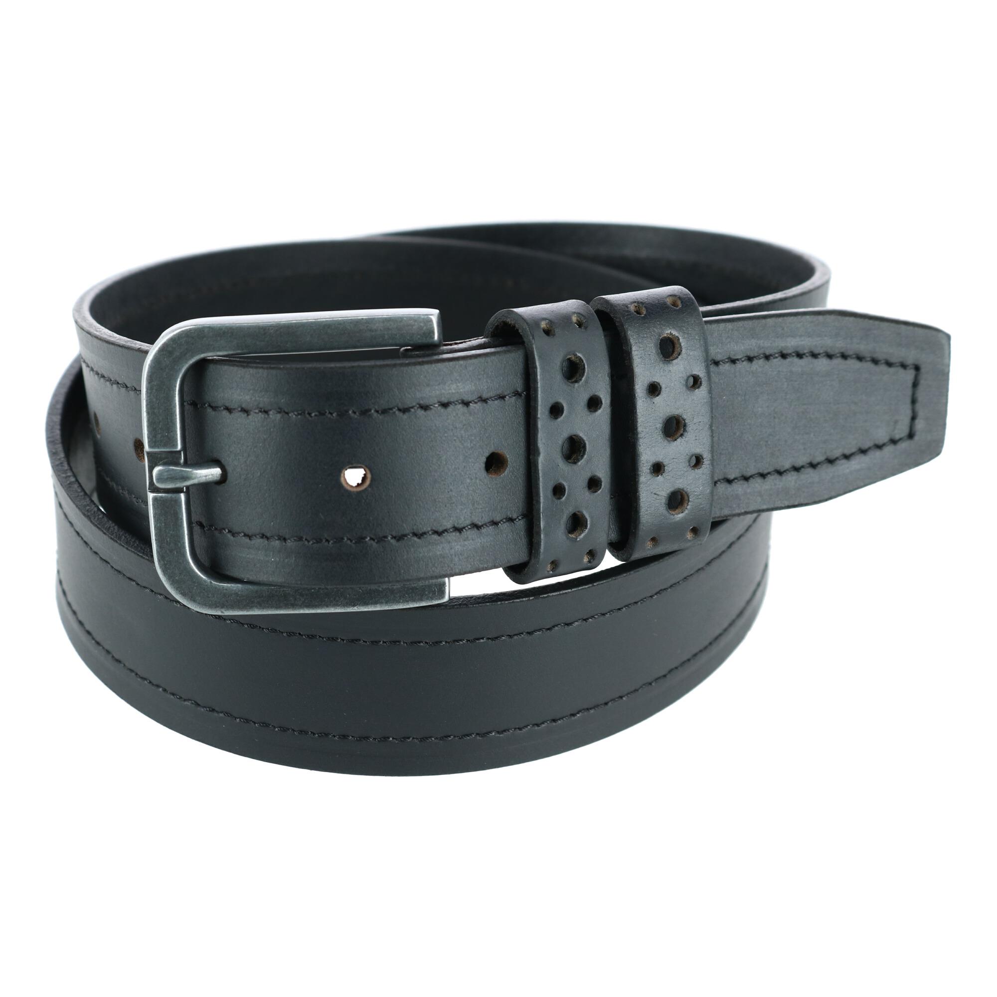 New Tallia Men's Perforated Keeper Belt 