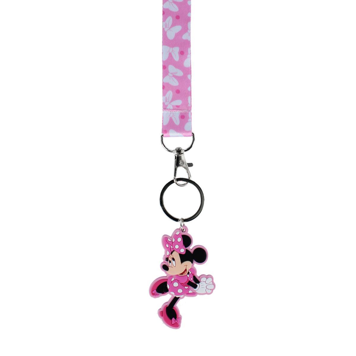 CTM Disneys Minnie Mouse Lanyard 2 in 1 Keychain and Bag Charm - Pink 10$