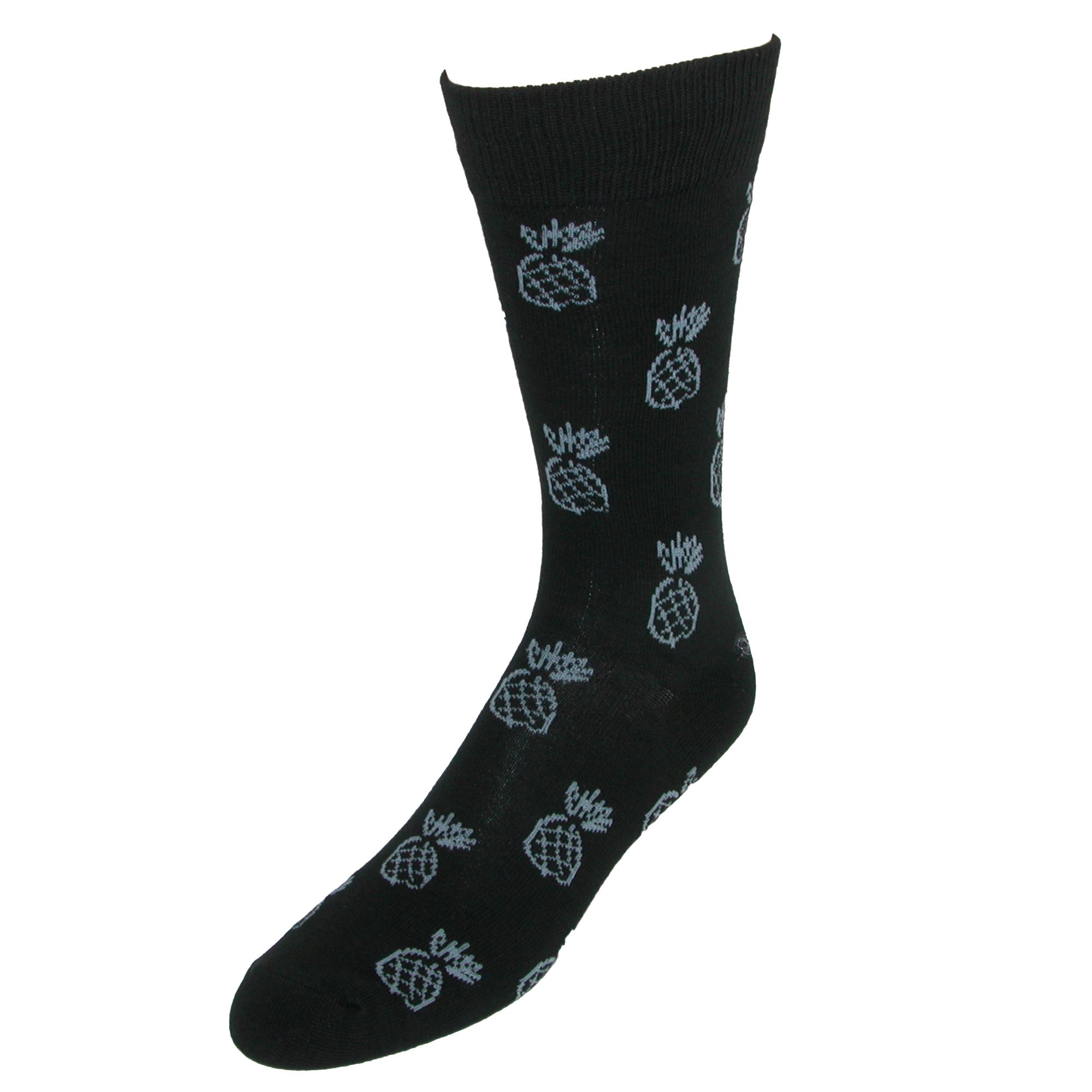 Fine Fit Men's Pineapple Print Dress Sock