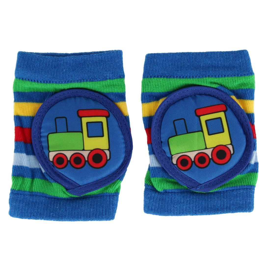 CTM Baby's Novelty Print Knee Pads by Wootie - Green/Train one size