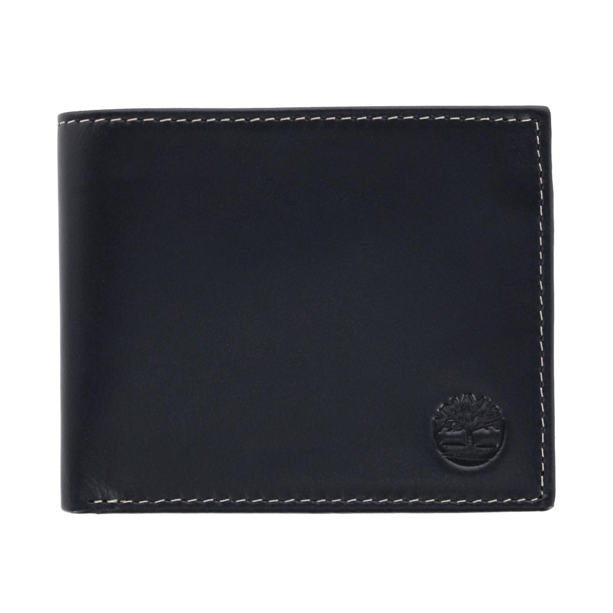 Timberland Men's Cloudy Leather Passcase Wallet - Navy one size