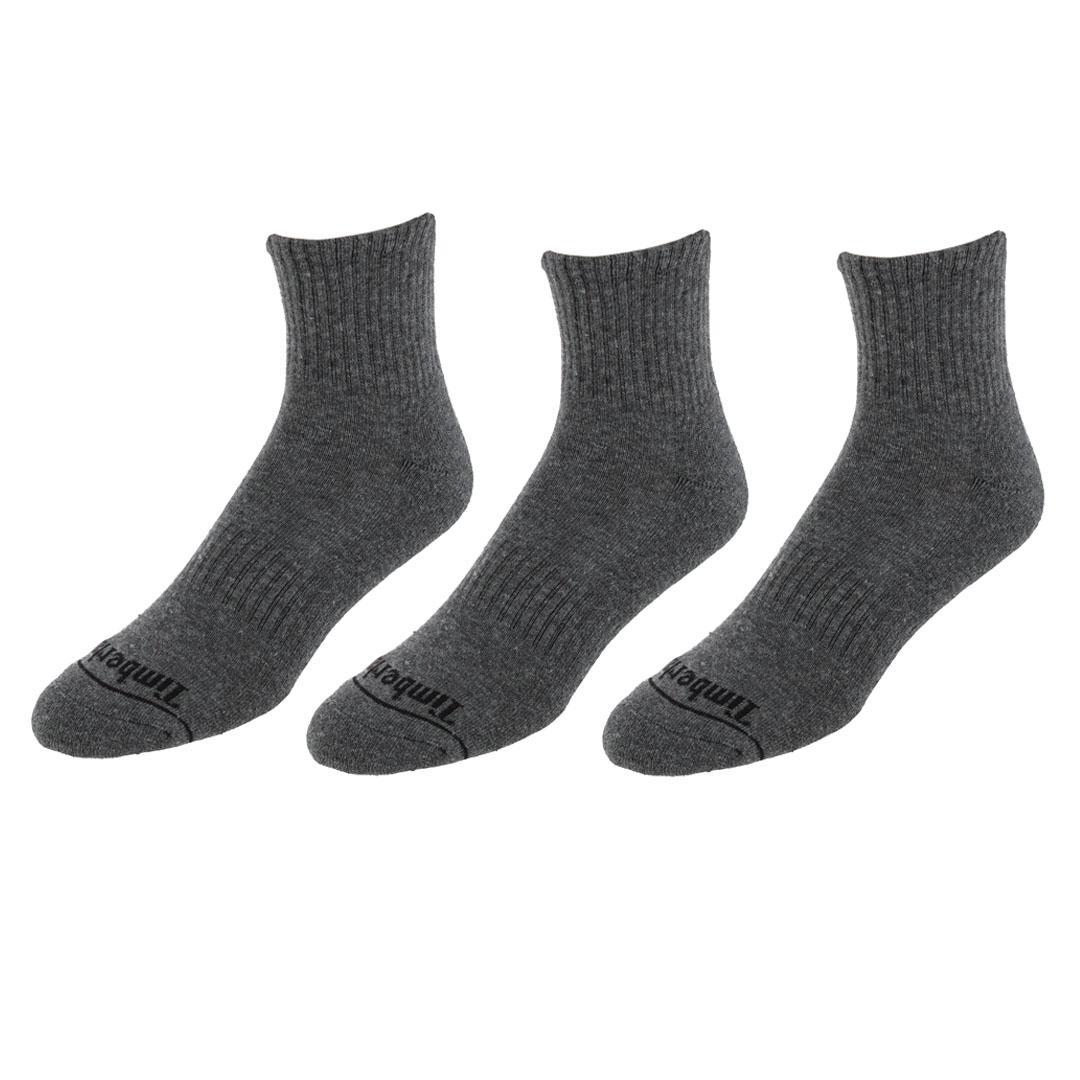 Timberland Men's Performance Quarter Cushioned Socks (3 Pack)