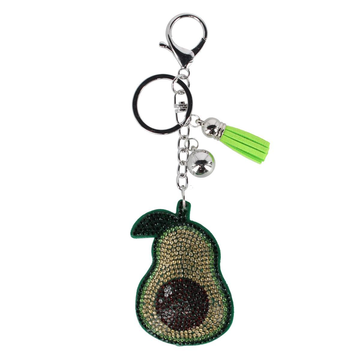 CTM Womens Glittering Avocado Cushion Bag CharmKey Chain - Green one 11$